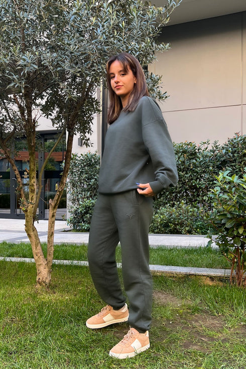 OVER THE CLOUDS GRİ JOGGER SWEATPANT - Sweatpantler - BIRDIEJAY